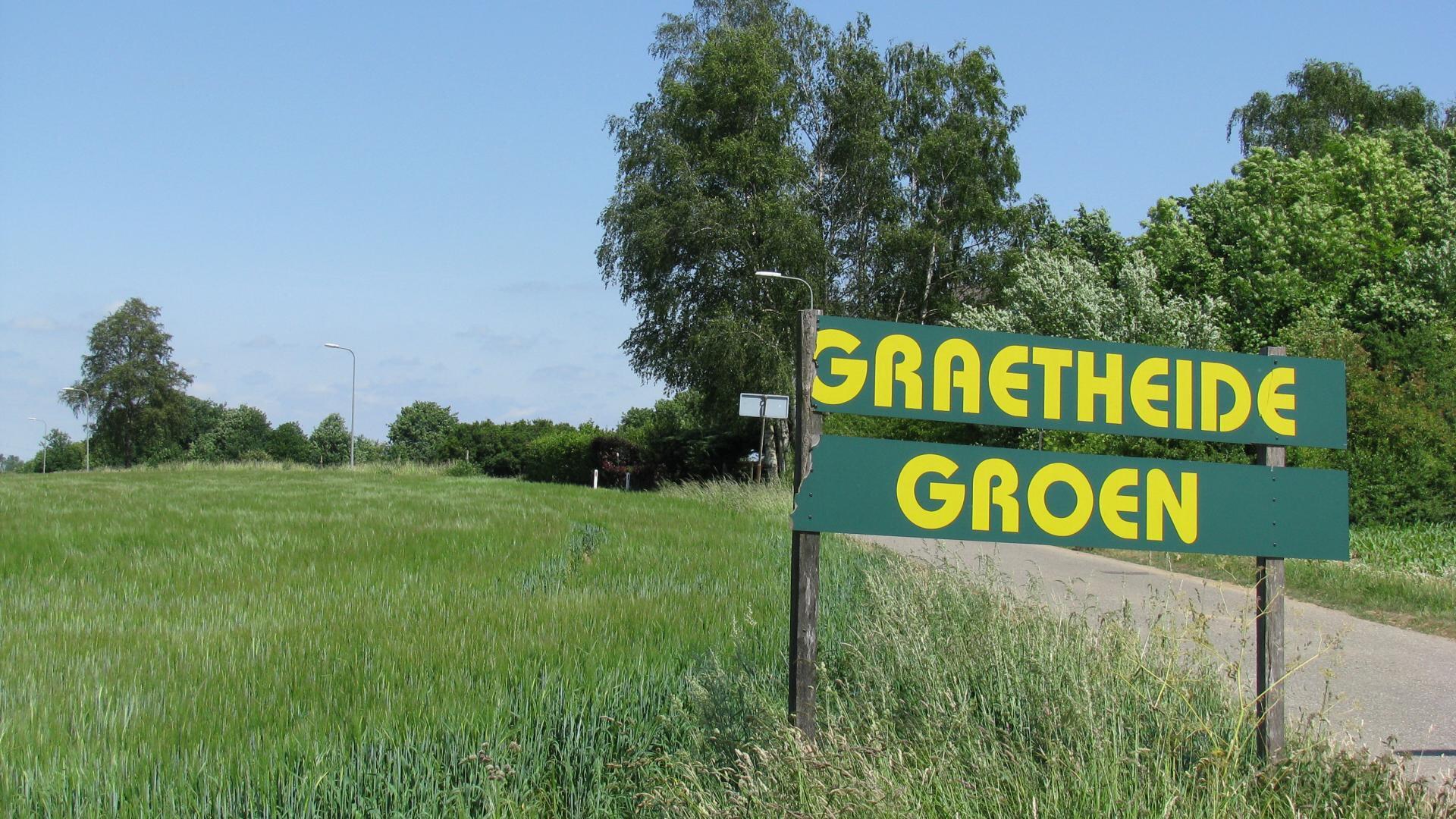 Foto van Graetheide met protestbord 